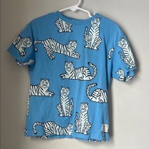 Zara Kids Blue Tiger Graphic Tee